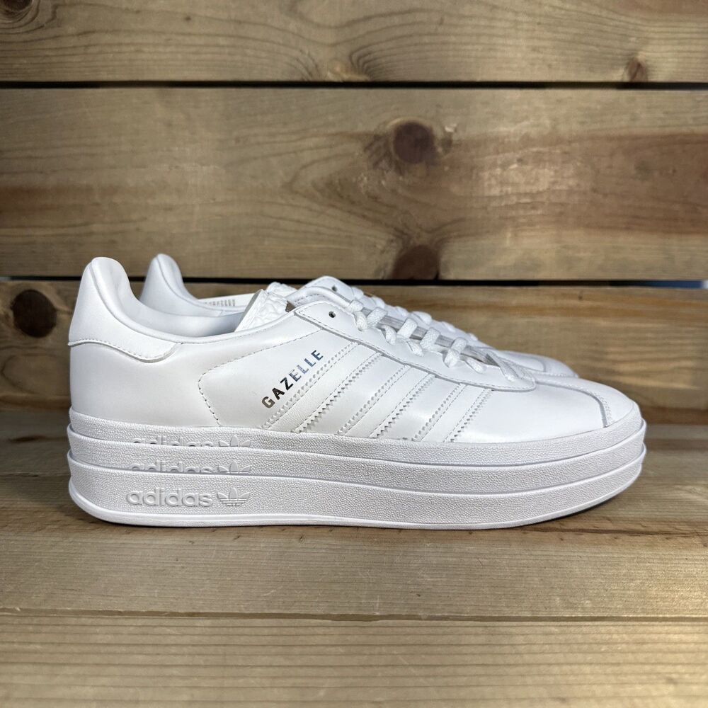 NEW Women’s Sizes - Adidas Gazelle Bold “Triple White” Low Top Sneakers IE5130